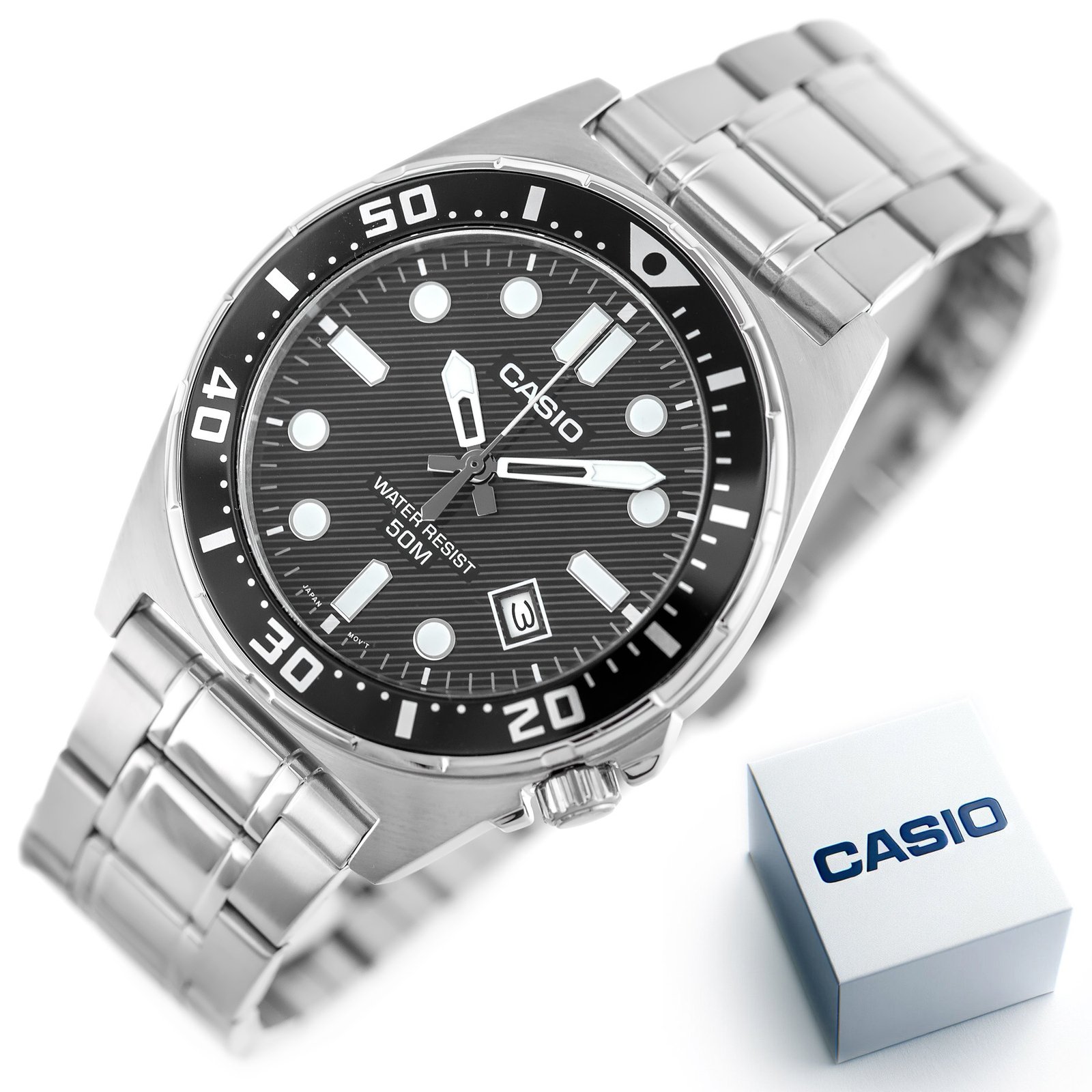 "Casio MTD-135D-1A" vyriškas laikrodis + dėžutė - Image 7
