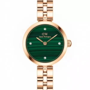 MOTERIŠKAS LAIKRODIS  DANIEL WELLINGTON Elan Lumine Malachite Rose Gold 22mm DW00100721 + dėžutė (zw522c)