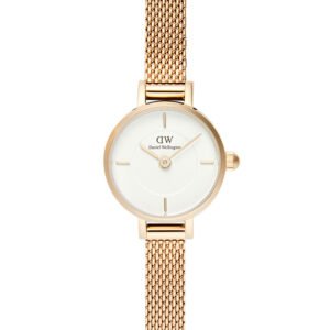 MOTERIŠKAS LAIKRODIS  DANIEL WELLINGTON Petite Mini auksinis nerūdijantis plienas 19mm DW00100745 + dėžutė (zw523b)