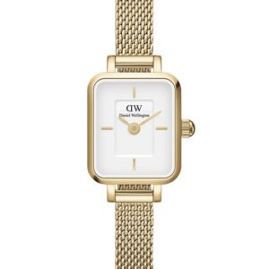 DANIEL WELLINGTON Quadro Mini 15mm moteriškas laikrodis DW00100725 + DĖŽUTĖ (zw524a)