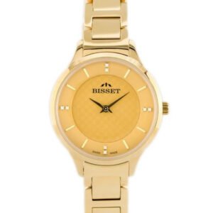 BISSET BSBE45 moteriškas laikrodis - auksinis (zb551d)