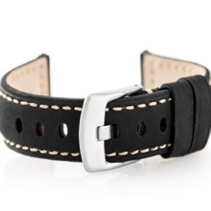 W29 odinis laikrodžio dirželis - juodas - 20 mm